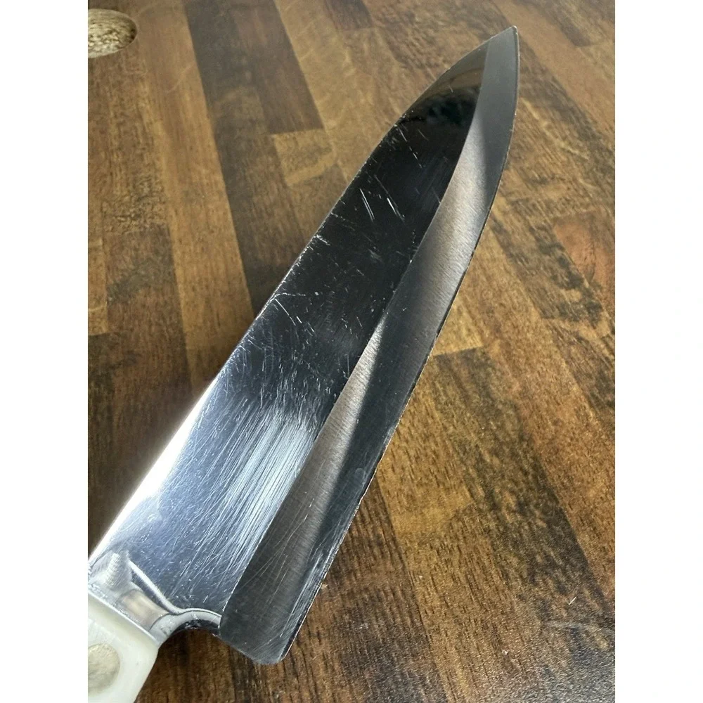 Cutco 1728 Petite Chef Knife With Pearl White Handle 13 1/8" with 7 1/2" blade - Picture 4 of 4